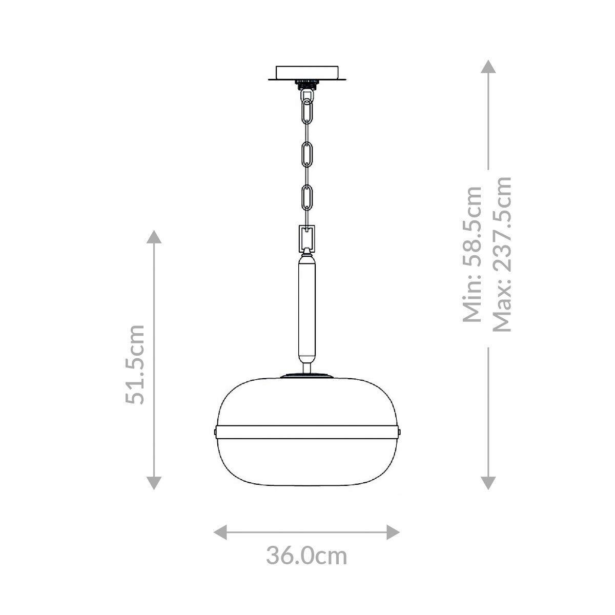 Függeszték Qn-Nottingham-1p-Ab - sárgarézszínű, Konventionell, üveg/fém (36/58,5cm) - Elstead Lighting