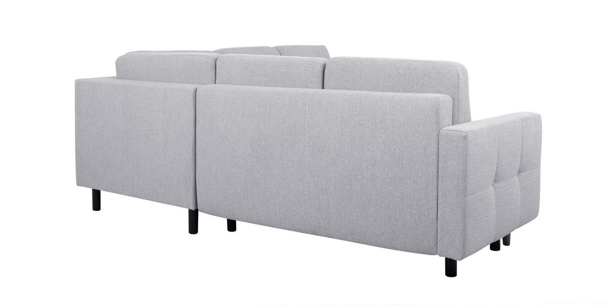 Ecksofa Noret, Hellgrau S: 242x242 Cm - Buchefarben/Hellgrau, Design, Textil (242/242cm) - MID.YOU