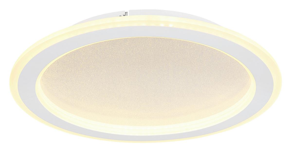 LED-Deckenleuchte 48917-24 - Opal/Weiß, KONVENTIONELL, Kunststoff/Metall (40/5cm) - Globo