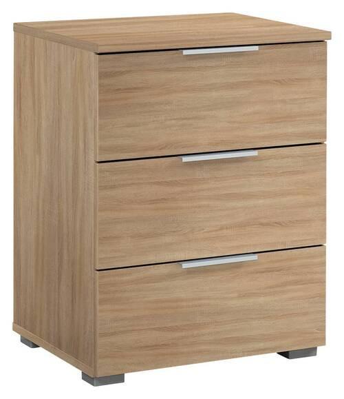 Nachtkästchen Sonoma Eiche Dekor H: 62 cm Alabama - Alufarben/Sonoma Eiche, MODERN, Holzwerkstoff (47/62/42cm) - Rauch Möbel