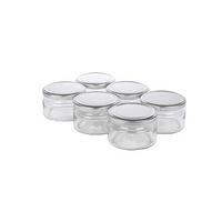 Einmachgläser 6er-Set Zora Je 250 ml, Auslaufsicher - Klar/Rot, Basics, Glas/Metall (0,25l)