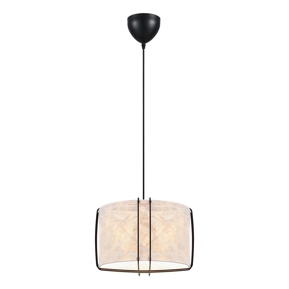 Hängeleuchte Cardine Schwarz Weiß D: 35 cm - Schwarz/Weiß, Design, Kunststoff/Metall (35/28,5cm) - Nordlux