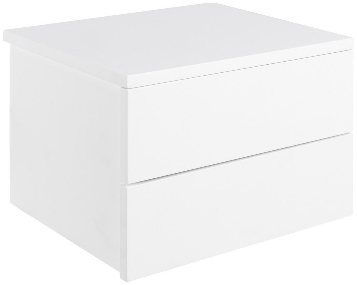 Nachtkästchen Weiß H: 13 cm Hängend Avignon - Weiß, MODERN, Holzwerkstoff (37/25/32cm) - MID.YOU