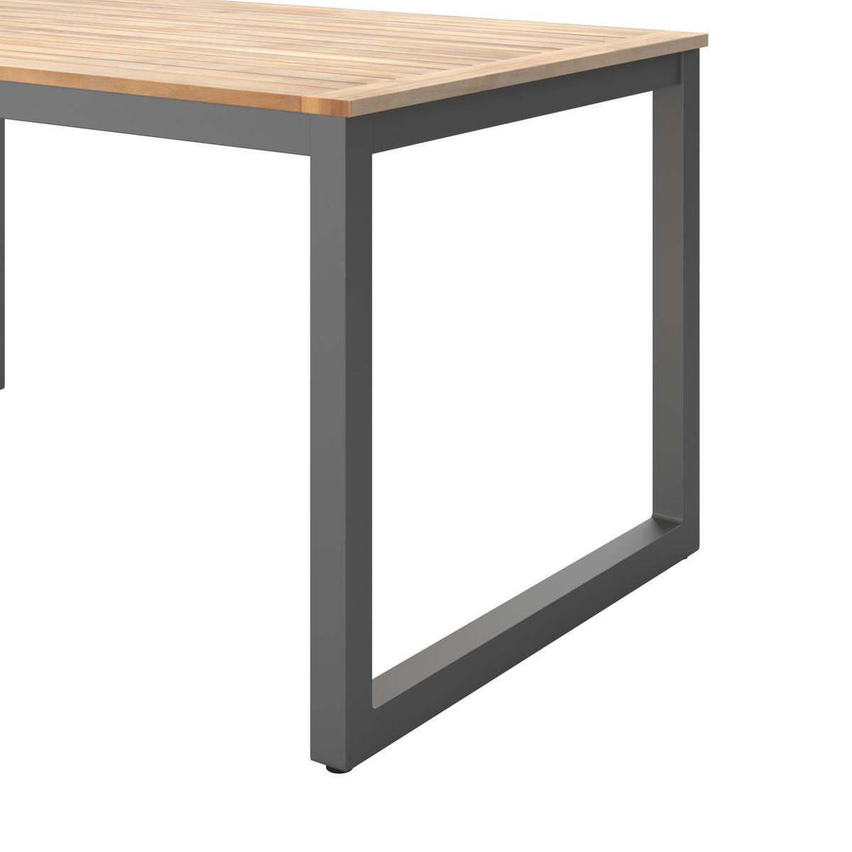 Gartentisch Sven - Grau, MODERN, Holz/Metall (150/85/75cm) - Beldano