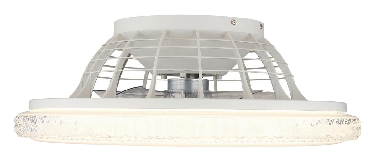 Deckenventilator 03654 - Klar/Chromfarben, Basics, Kunststoff/Metall (50/17,5cm) - Globo