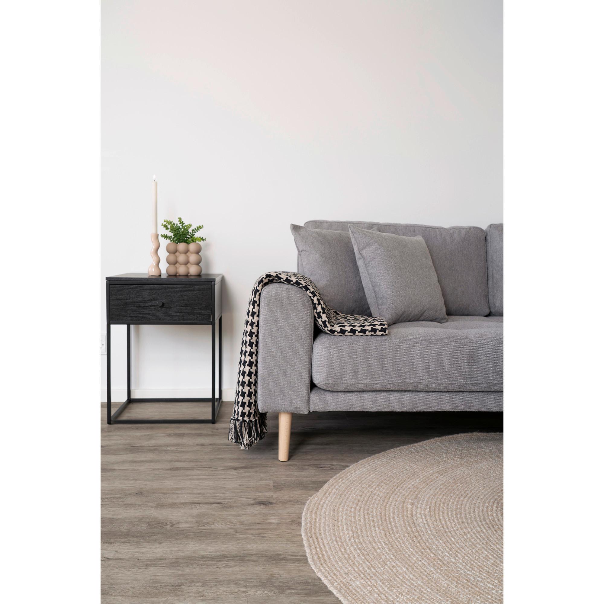 Beistelltisch Vita Schwarz B: 40 cm - Schwarz, Design, Holz/Metall (40/55/40cm)