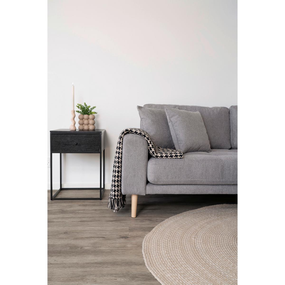 Beistelltisch Vita Schwarz B: 40 cm - Schwarz, Design, Holz/Metall (40/55/40cm)