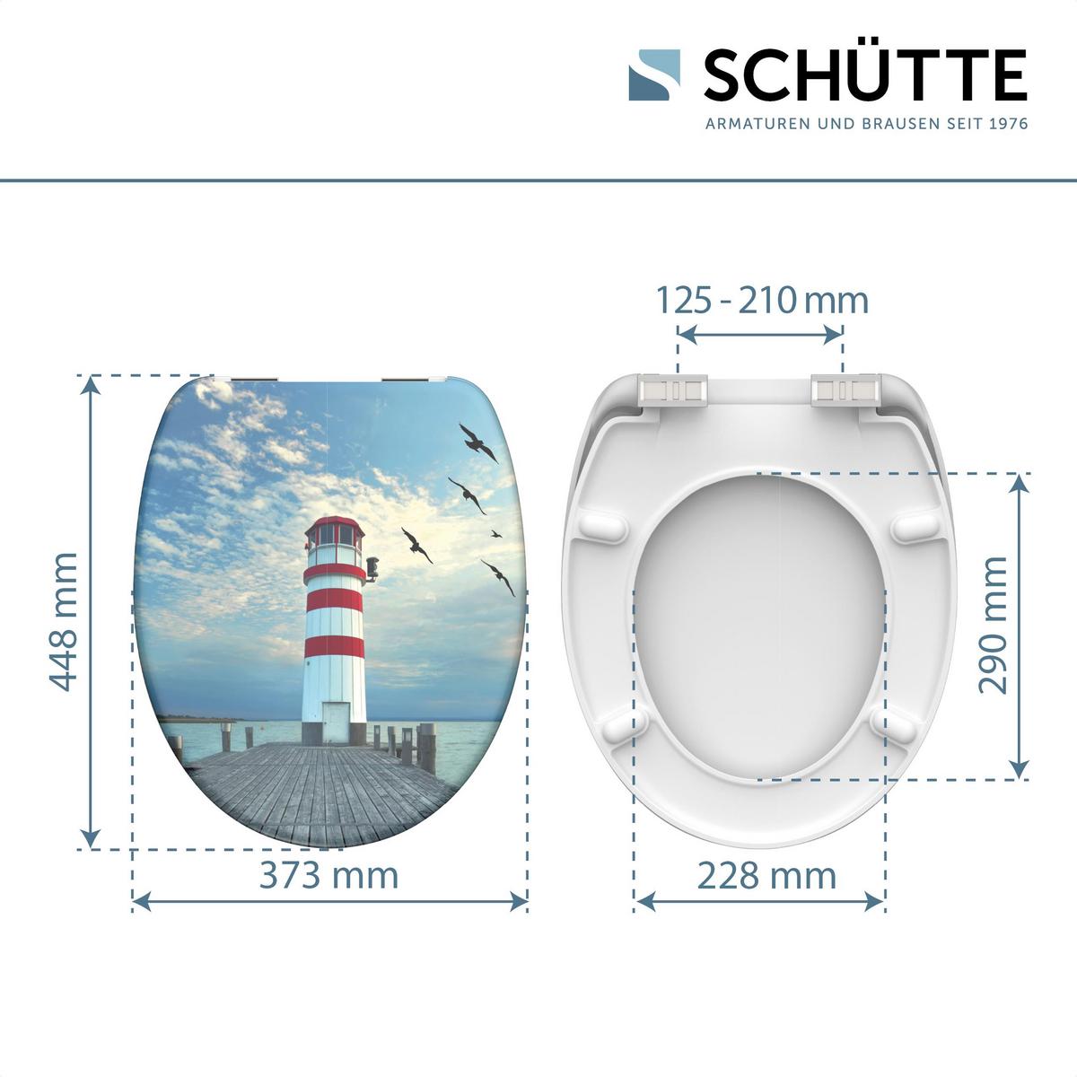 Wc-sitz Multicolor Mit Leuchtturmmotiv B: 45 Cm - Multicolor, Design, Kunststoff (44,8/5,5/37,3cm) - Schütte