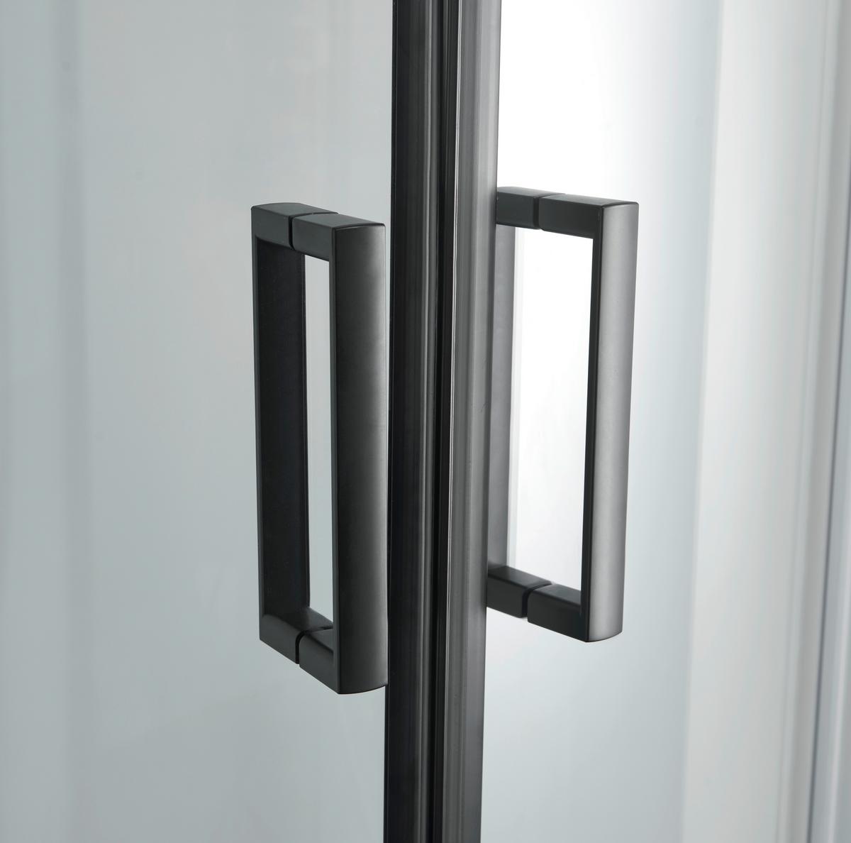 Sprchový kút s LED, Bluetooth, rádiom, čierna - čierna, Modern, sklo (120/80/225cm) - Sanotechnik