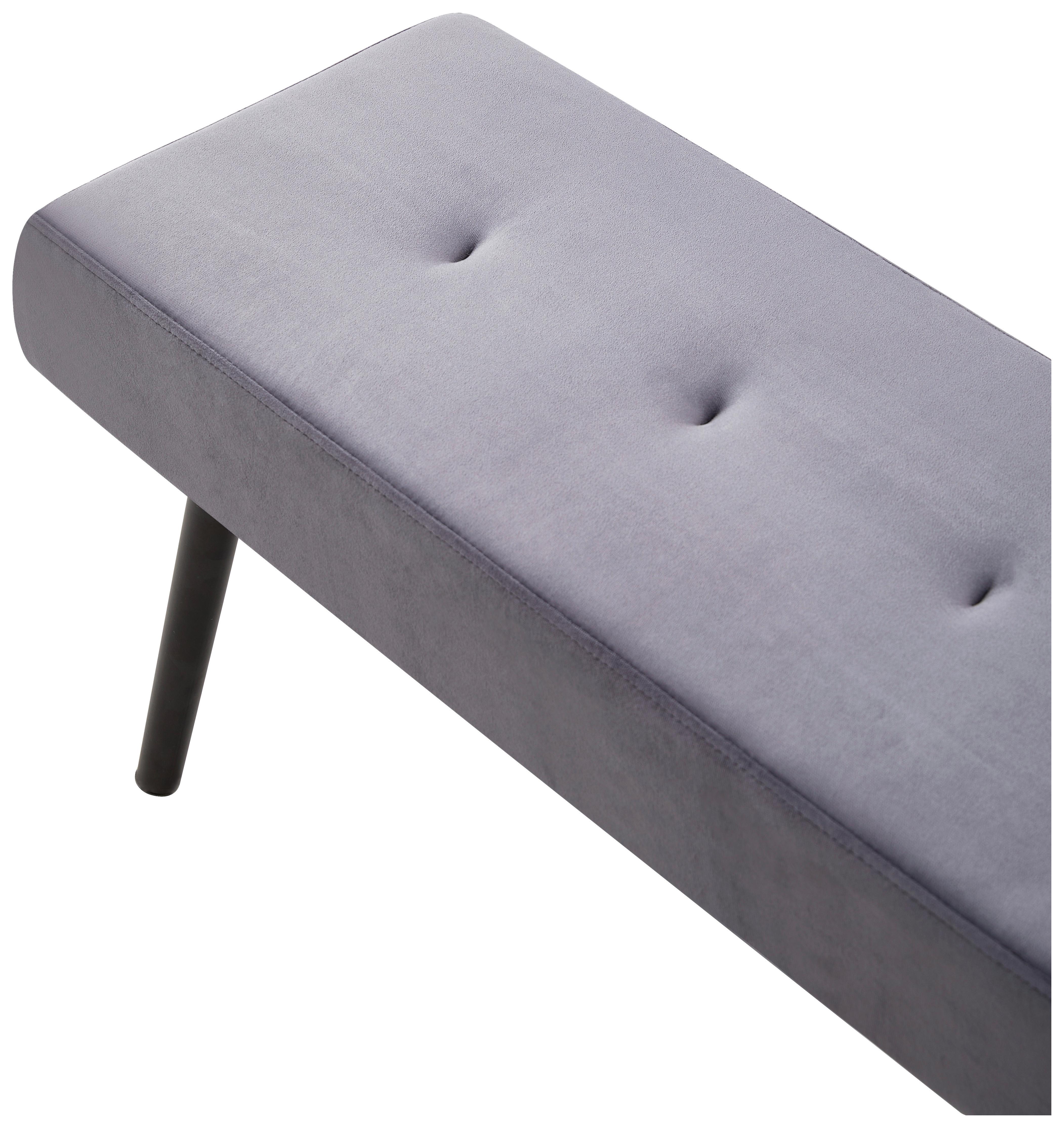 Lavica DENISE - čierna/sivá, Modern, kov/textil (100/44/35cm) - Mömax