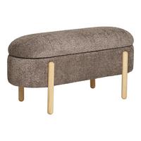 GARDEROBENBANK Branca Bench Braun B: 97cm - Naturfarben/Braun, Design, Textil (97/40/48cm) - MID.YOU