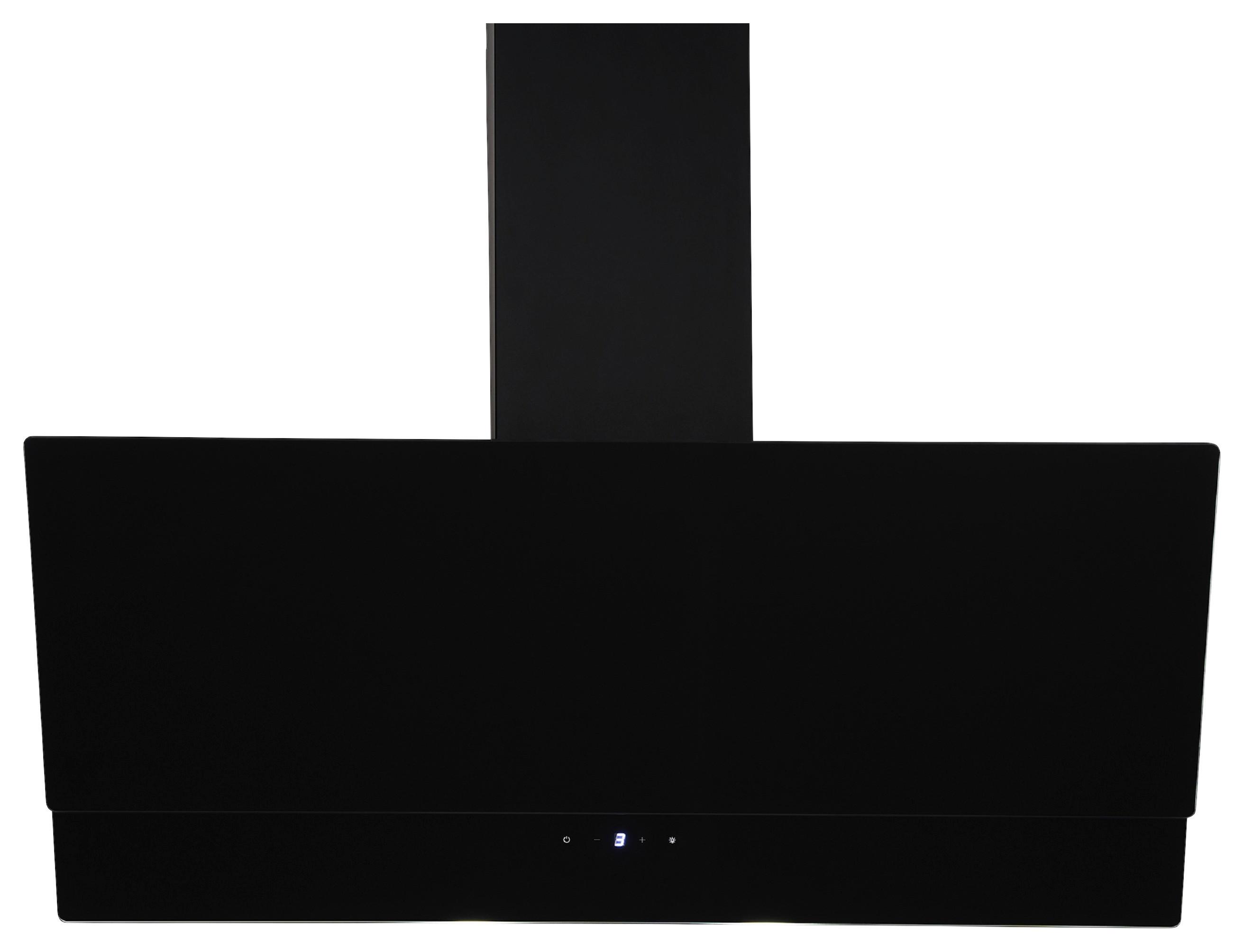 Kopffreihaube Respekta Nika Stahl/Glas Schwarz B: 89,5 cm - Schwarz, Trend, Glas/Metall (89,5/34,5-109,5/38,5cm) - Respekta