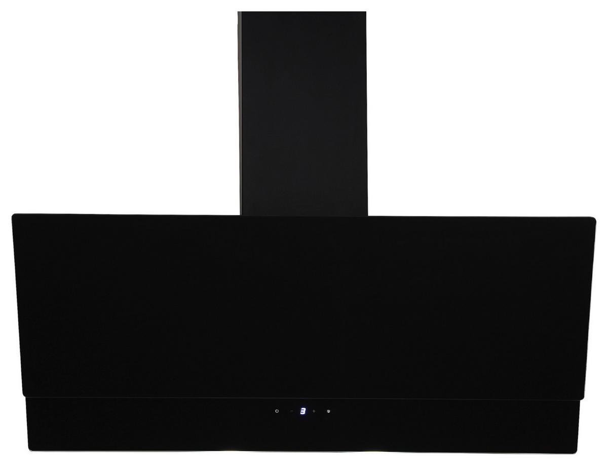 Kopffreihaube Respekta Nika Stahl/Glas Schwarz B: 89,5 cm - Schwarz, Trend, Glas/Metall (89,5/34,5-109,5/38,5cm) - Respekta