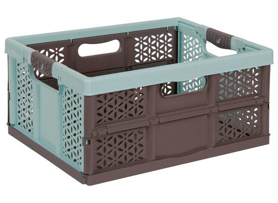 Klappbox Lea - Taupe/Hellblau, Kunststoff (48/34,5/23,5cm) Klappbox Lea - Taupe/Hellblau, Kunststoff (48/34,5/23,5cm)