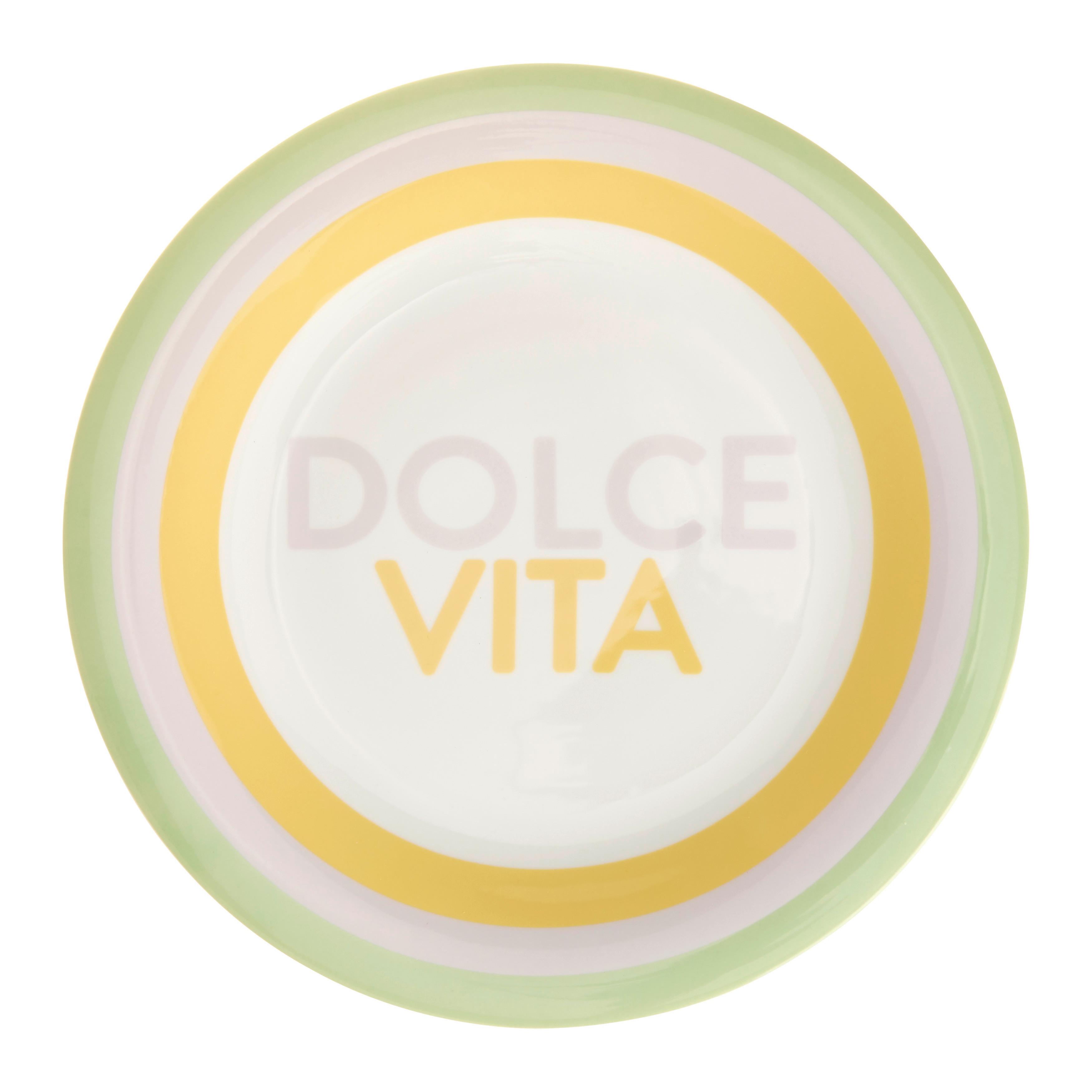 Mělký talíř CANDY COLORS - bílá/světle zelená, Moderní, keramika (27/2,4cm) - Mömax