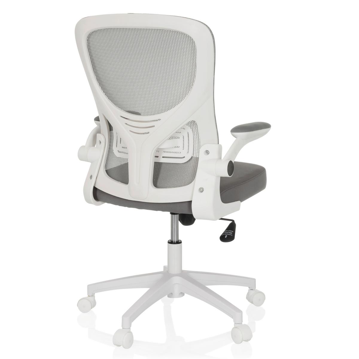 Drehstuhl Grau B: 60 Cm - Grauweiß/Weiß, MODERN, Kunststoff/Textil (60/95-105/54cm) - MID.YOU