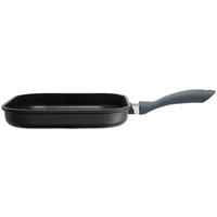 Grilovací pánev Smart, 27,5/27,5cm - šedá/černá, Konvenční, kov/plast (27,5/27,5/4,6cm) - Mömax