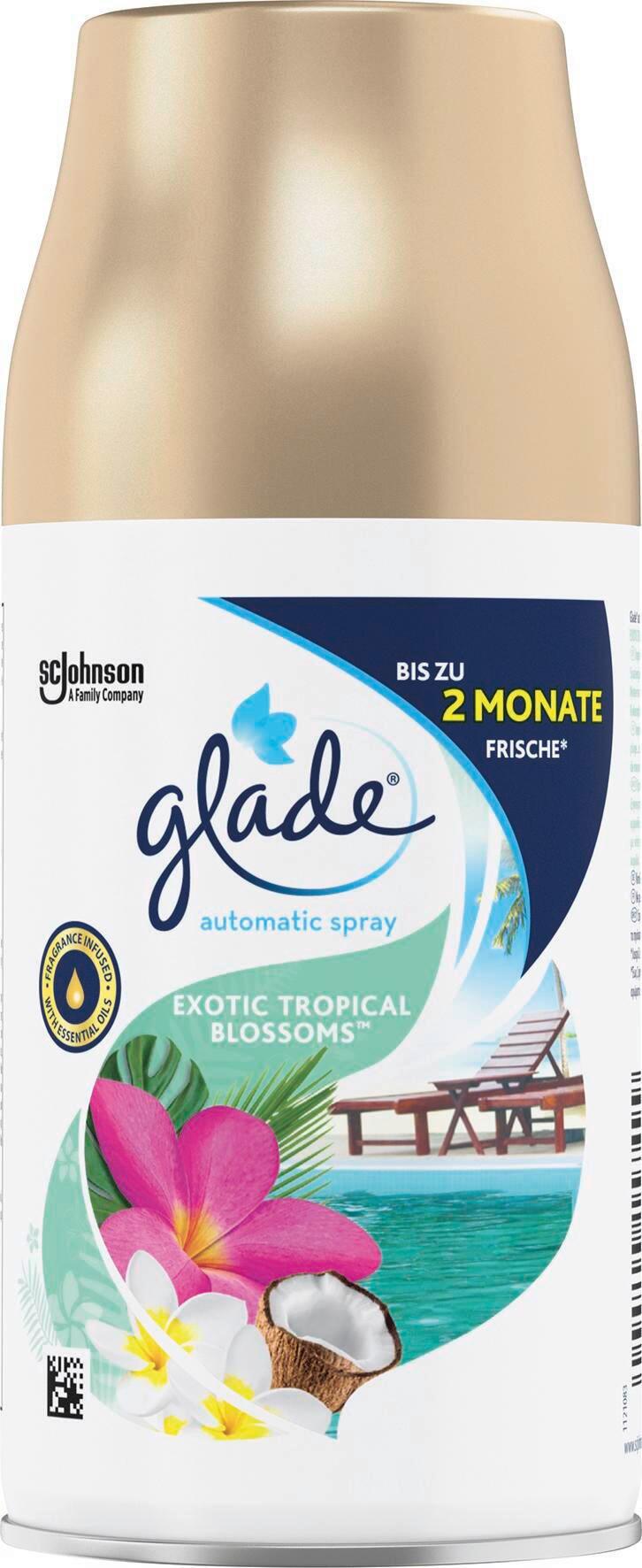 Duftstecker Nachfüllung Glade Exotic Tropical Blossoms 269ml - Türkis/Weiß, Basics (6,6/14,7/6,6cm) - Glade