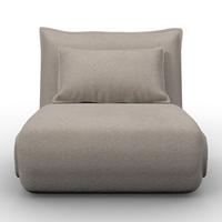 Rozkladacie kreslo MACY, béžová, max. 120 kg - béžová, Modern, kov/textil (83/35/65cm) - Bessagi Home