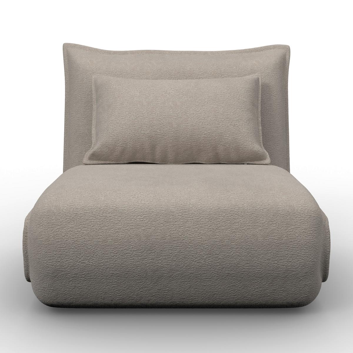 Rozkladacie kreslo MACY, béžová, max. 120 kg - béžová, Modern, kov/textil (83/35/65cm) - Bessagi Home