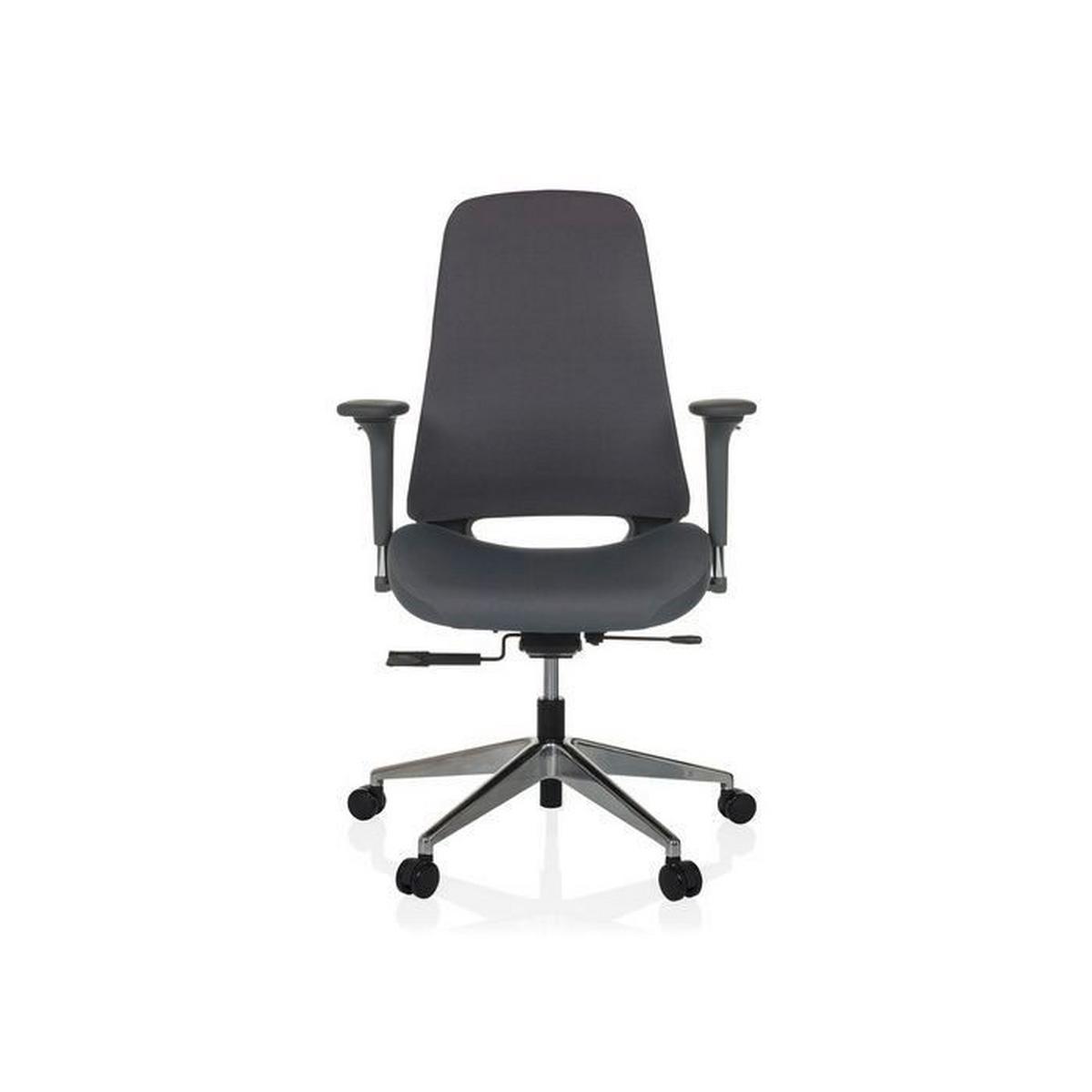 Drehstuhl Henfield G Grau B: 64 cm - Silberfarben/Grau, MODERN, Kunststoff/Textil (64/110 - 119/56cm) - MID.YOU