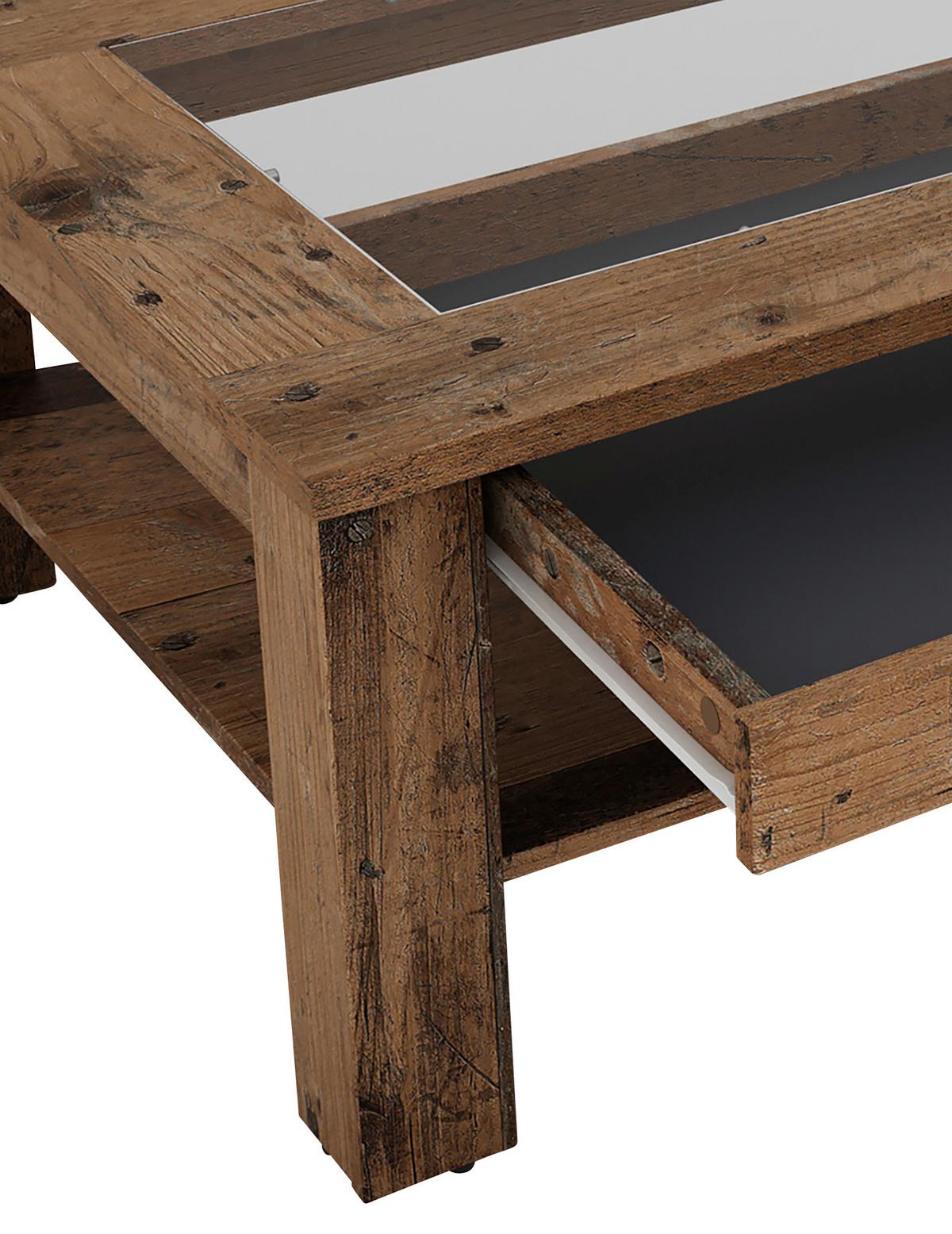 Couchtisch Ralph Alteiche B: 67 cm - Alteiche, Design, Glas/Holzwerkstoff (67/43/67cm) - MID.YOU