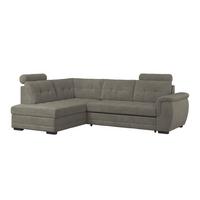 Ecksofa mit Schlaffunktion Falco new Braun 183x251 cm - Schwarz/Braun, KONVENTIONELL, Textil (183/251cm) - Ondega