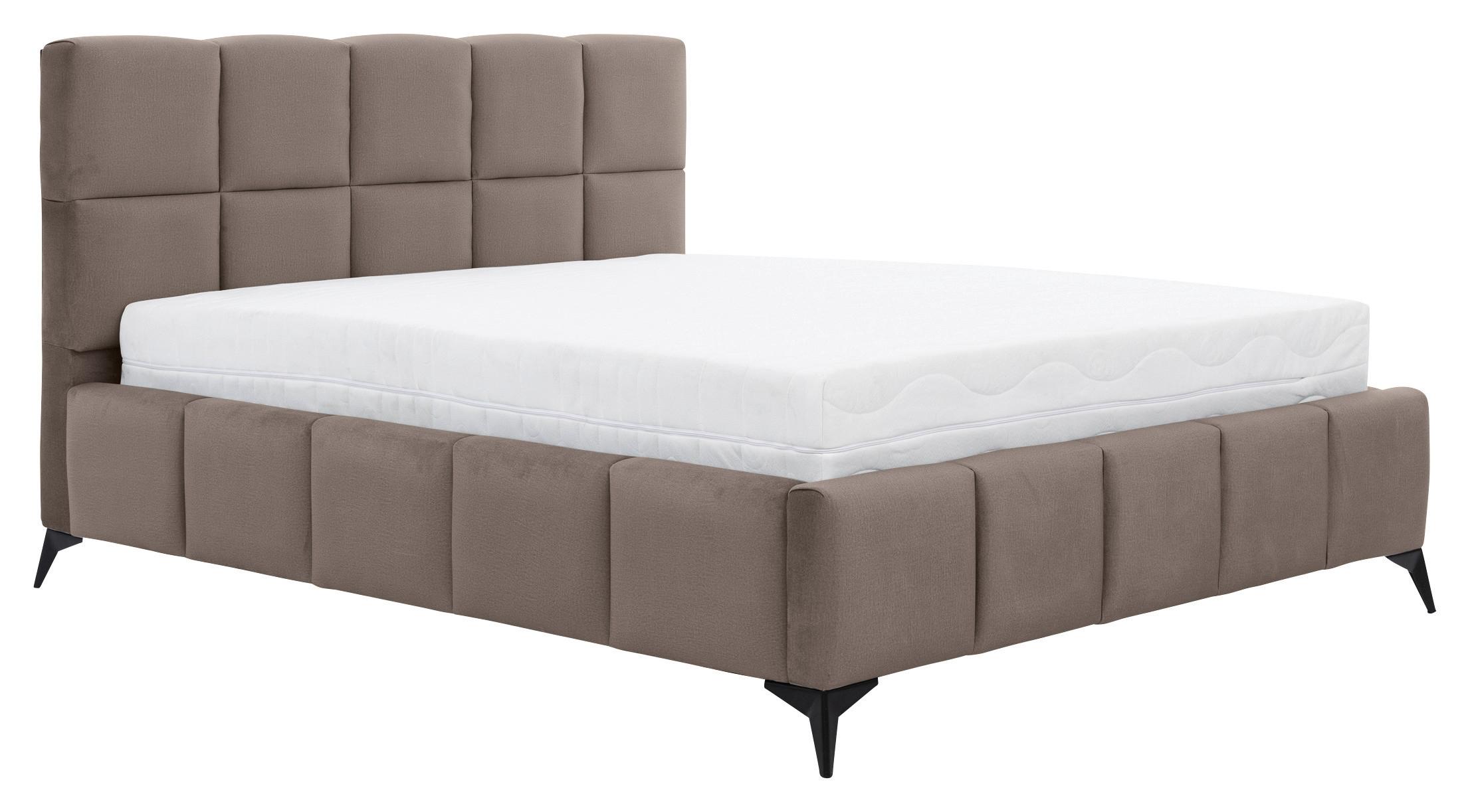 Polsterbett Mist Beige Lf: 180x200 cm - Beige/Schwarz, MODERN, Holz/Textil (180/200cm) - MID.YOU