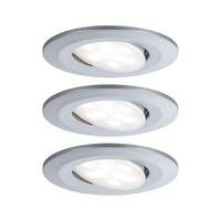 LED-Deckenleuchte Calla Ø 9 cm 3er-Set Chromfarben Rund - Chromfarben, Basics, Kunststoff (9cm) - Paulmann