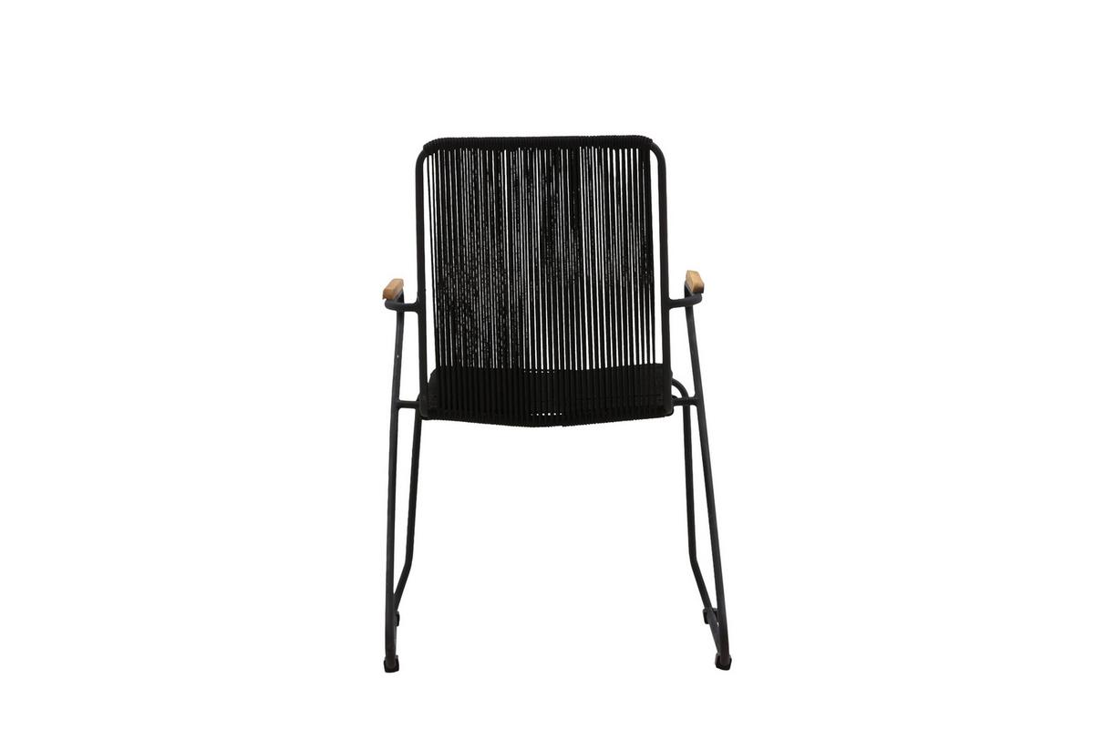Gartensessel Bois Aluminium - Schwarz, KONVENTIONELL, Metall (55/82/51cm) - Gardenson