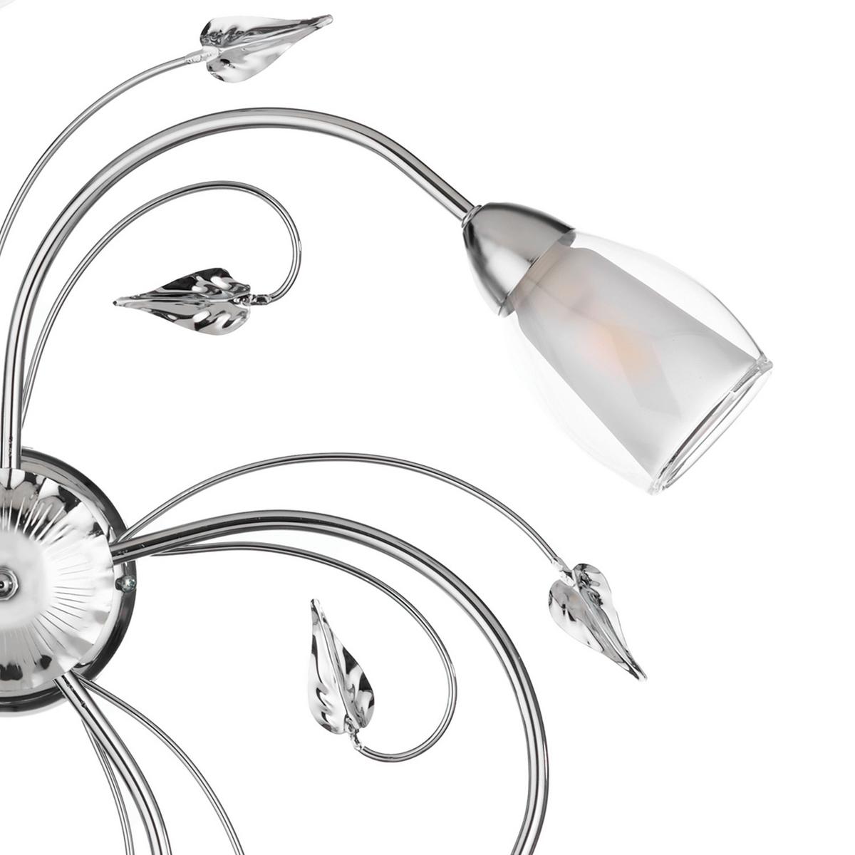 Deckenleuchte Luci Chromfarben D: 60 Cm - Chromfarben, Basics, Glas/Metall (60/20cm)
