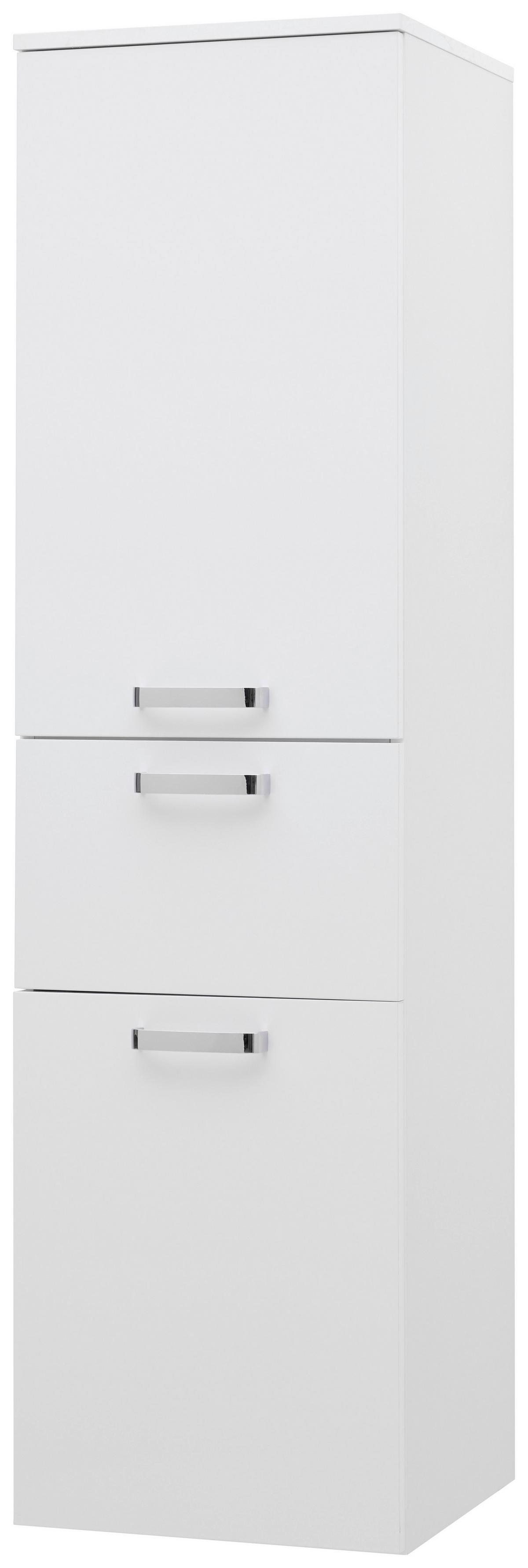 Badezimmer Hochschrank BxH 40x147 cm Weiß - Weiß, KONVENTIONELL, Holzwerkstoff (40/147/38,5cm) - Ondega