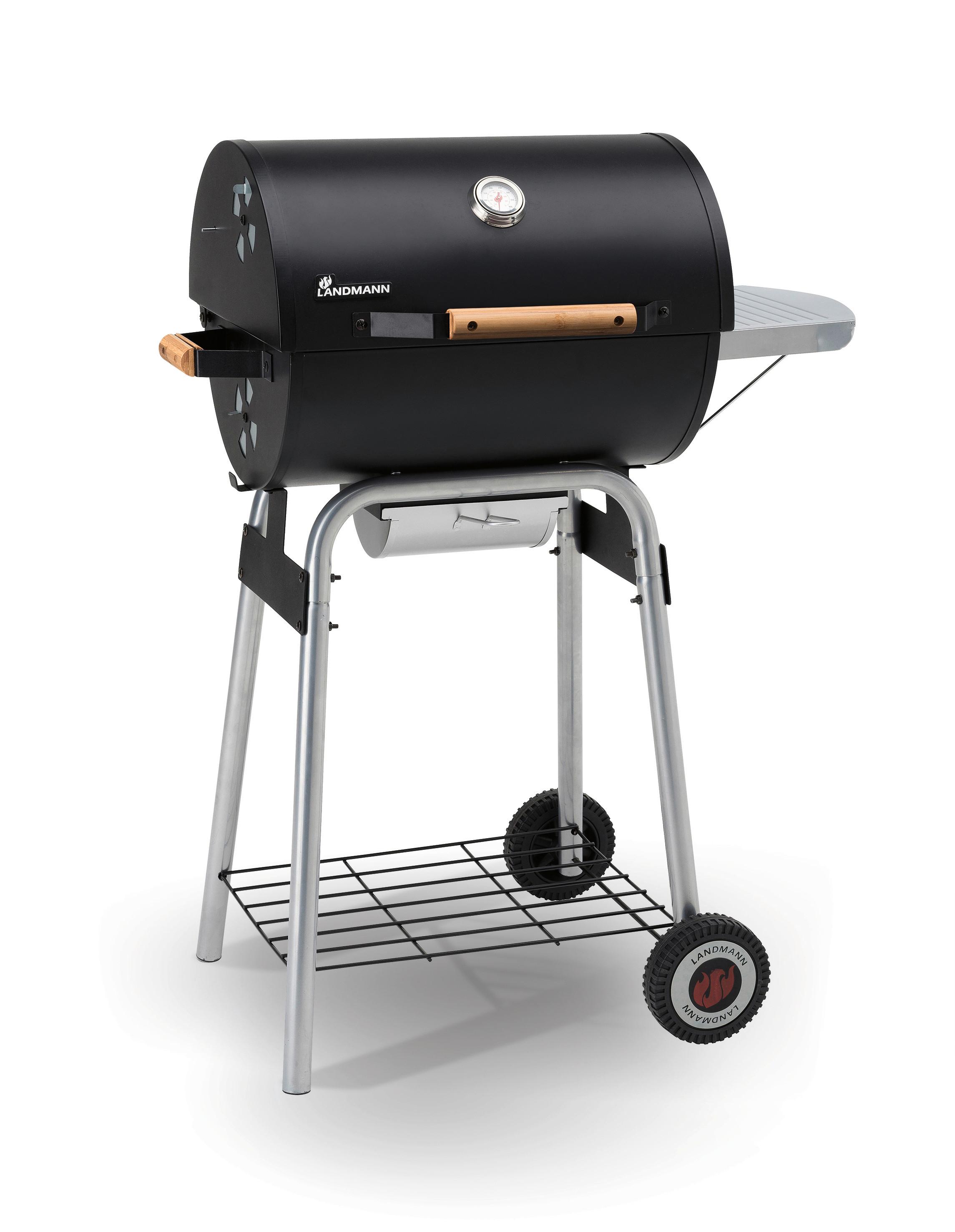 Holzkohlegrill Taurus - Schwarz, Basics, Holz/Metall (81/53/105cm)