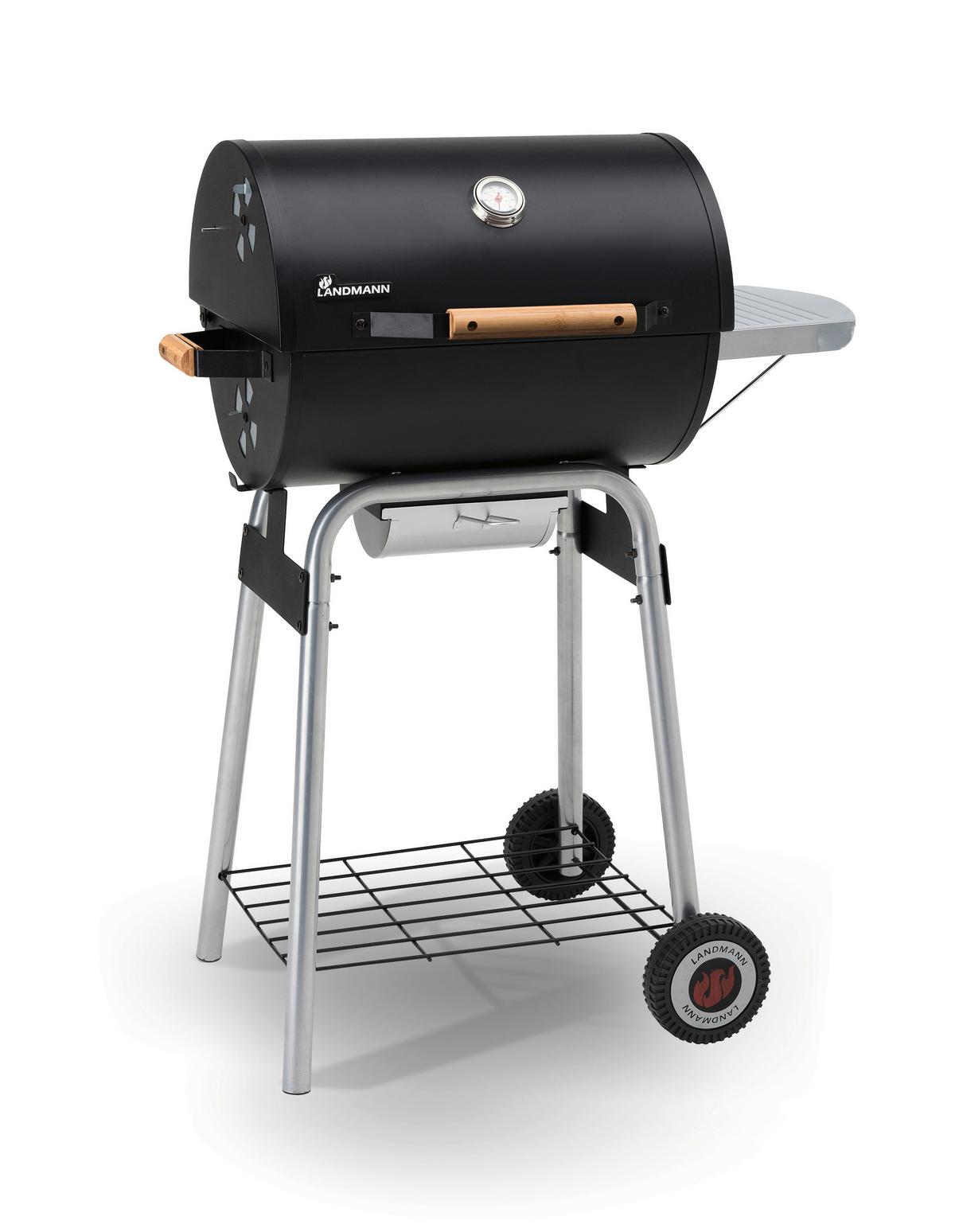 Holzkohlegrill Taurus - Schwarz, Basics, Holz/Metall (81/53/105cm)