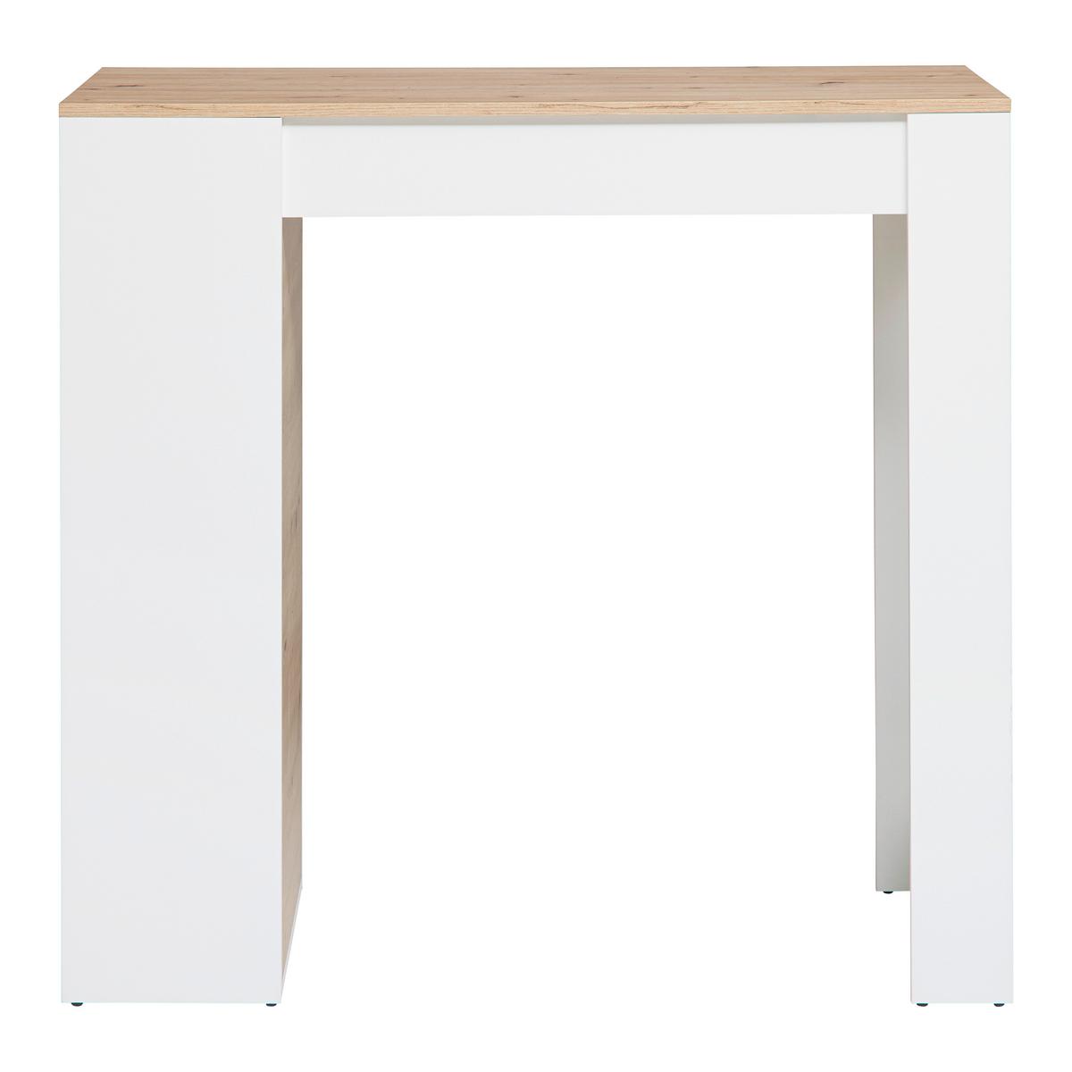 BAROVÝ STŮL DANDY 115X50CM - bílá/černá, Moderní, dřevo/plast (115/108/50cm)