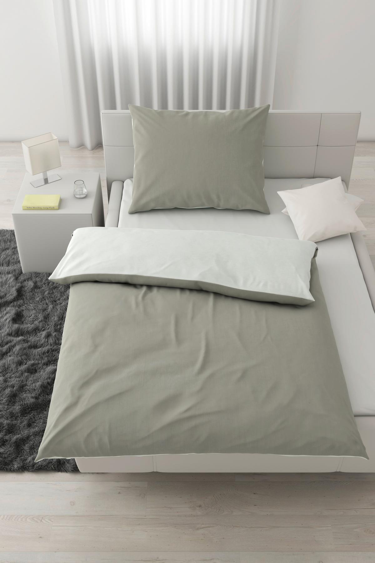 Povlečení Annika, 140/200cm, zelená - zelená/světle zelená, textil (140/200cm) - Modern Living