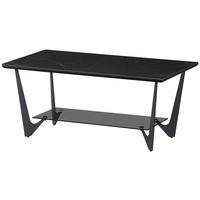 Dohányzóasztal Midnight - fekete, Modern, faalapú anyag/Üveg (110/46/60cm)