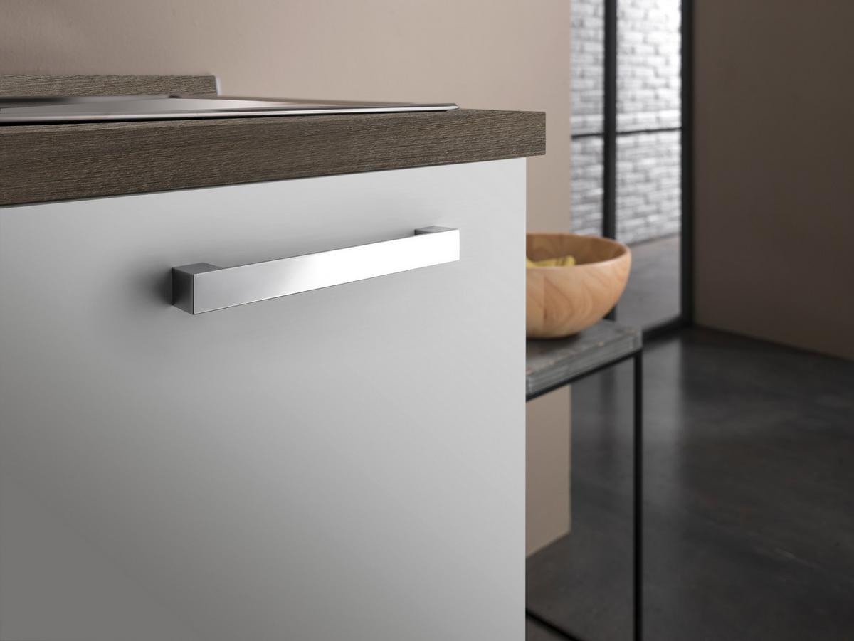 Küchenzeile Belluna Mit Geräten 195 Cm Weiß/eiche Modern - Basics (195cm) - MID.YOU