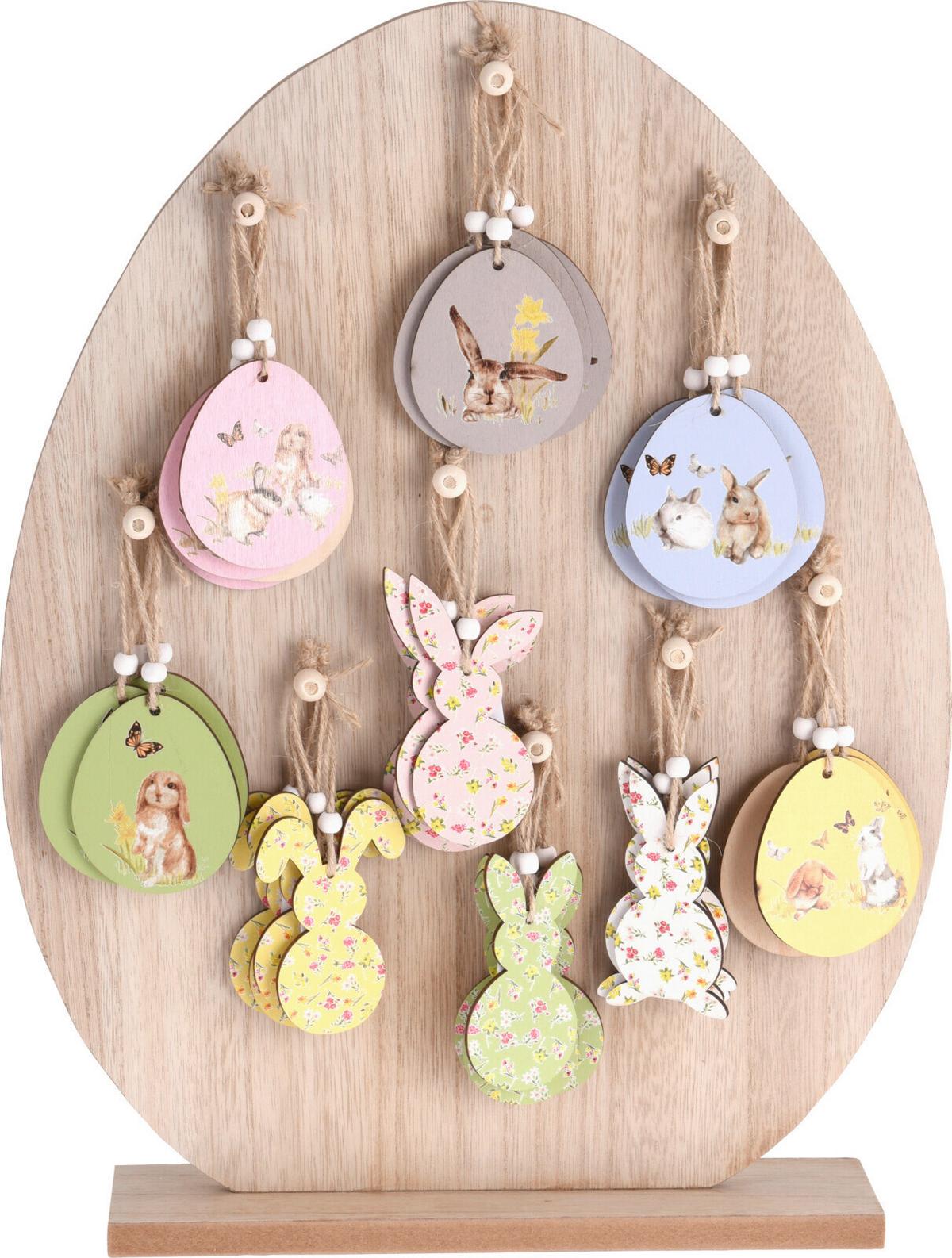 Dekohänger Hängedeko Ostern - Multicolor, Design, Holzwerkstoff (5,5/0,3/6,8cm)