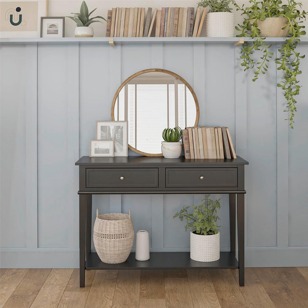 Konsolentisch Franklin Schwarz B: 104cm - Schwarz, Design, Holz/Holzwerkstoff (104/76/40cm) - MID.YOU