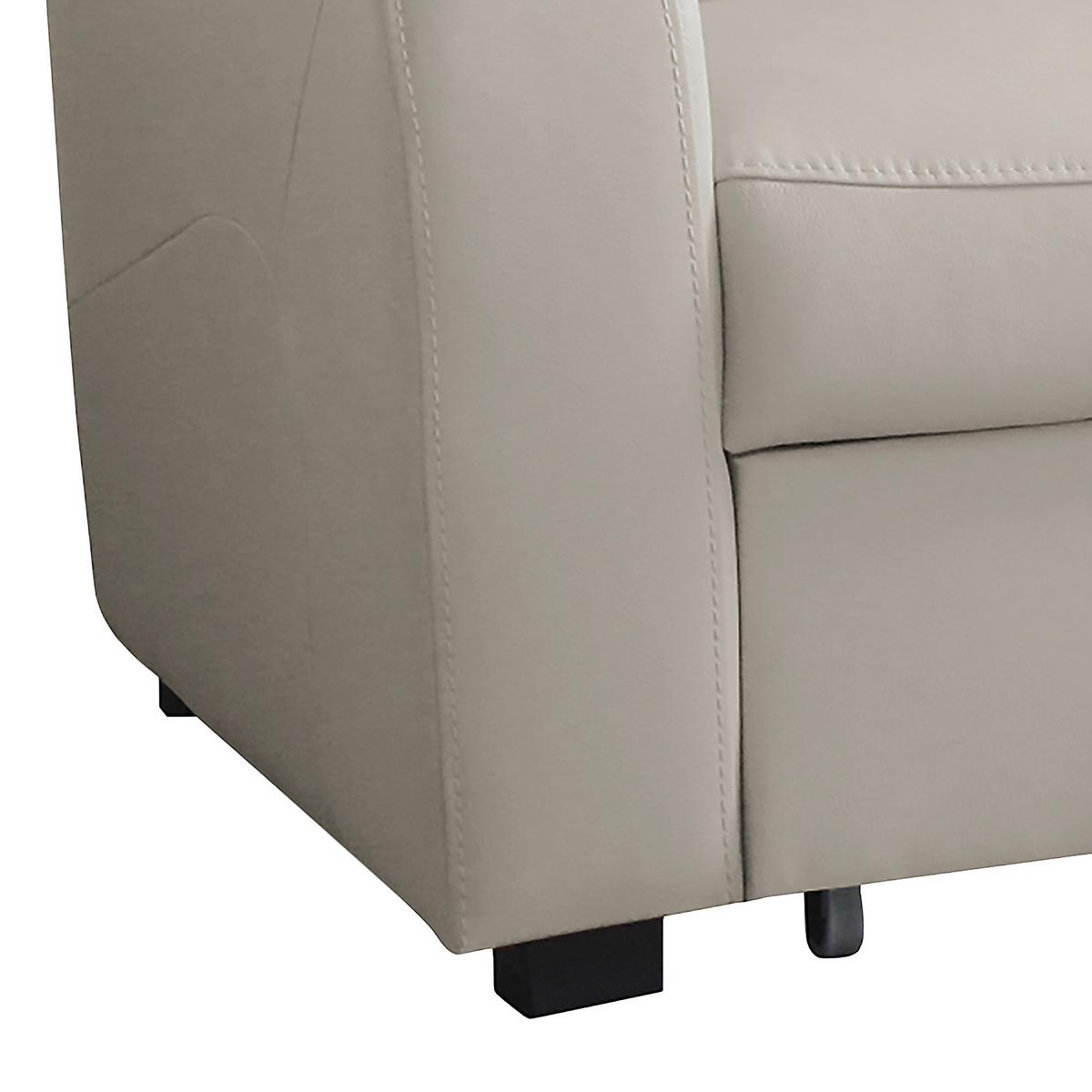 Ecksofa Tilo Platinfarben S: 227 Cm - Platinfarben/Schwarz, Design, Leder/Textil (227/168cm) - Livetastic