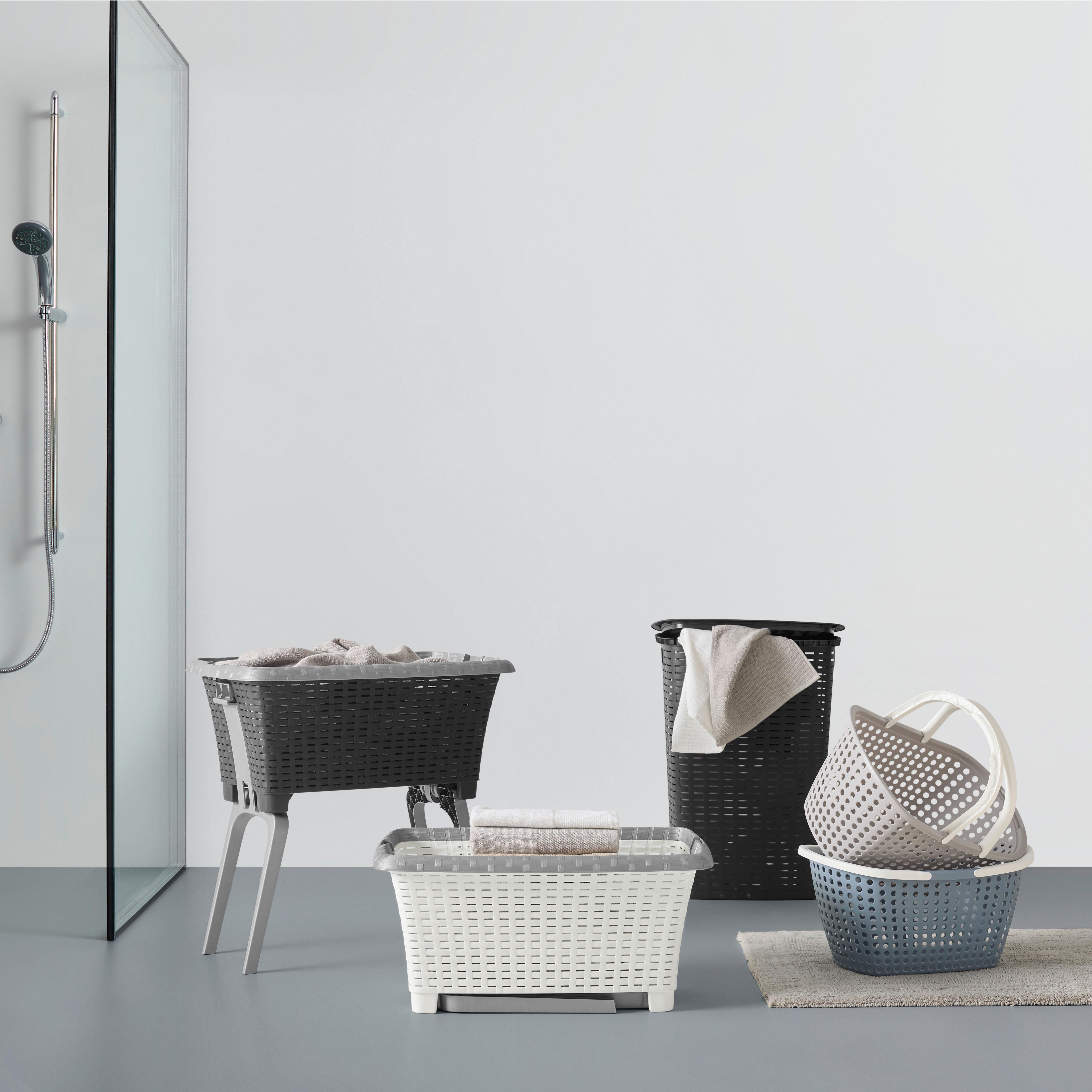 Koš na prádlo ANNA - bílá, Konvenční, plast (60/40/60cm) - Mömax