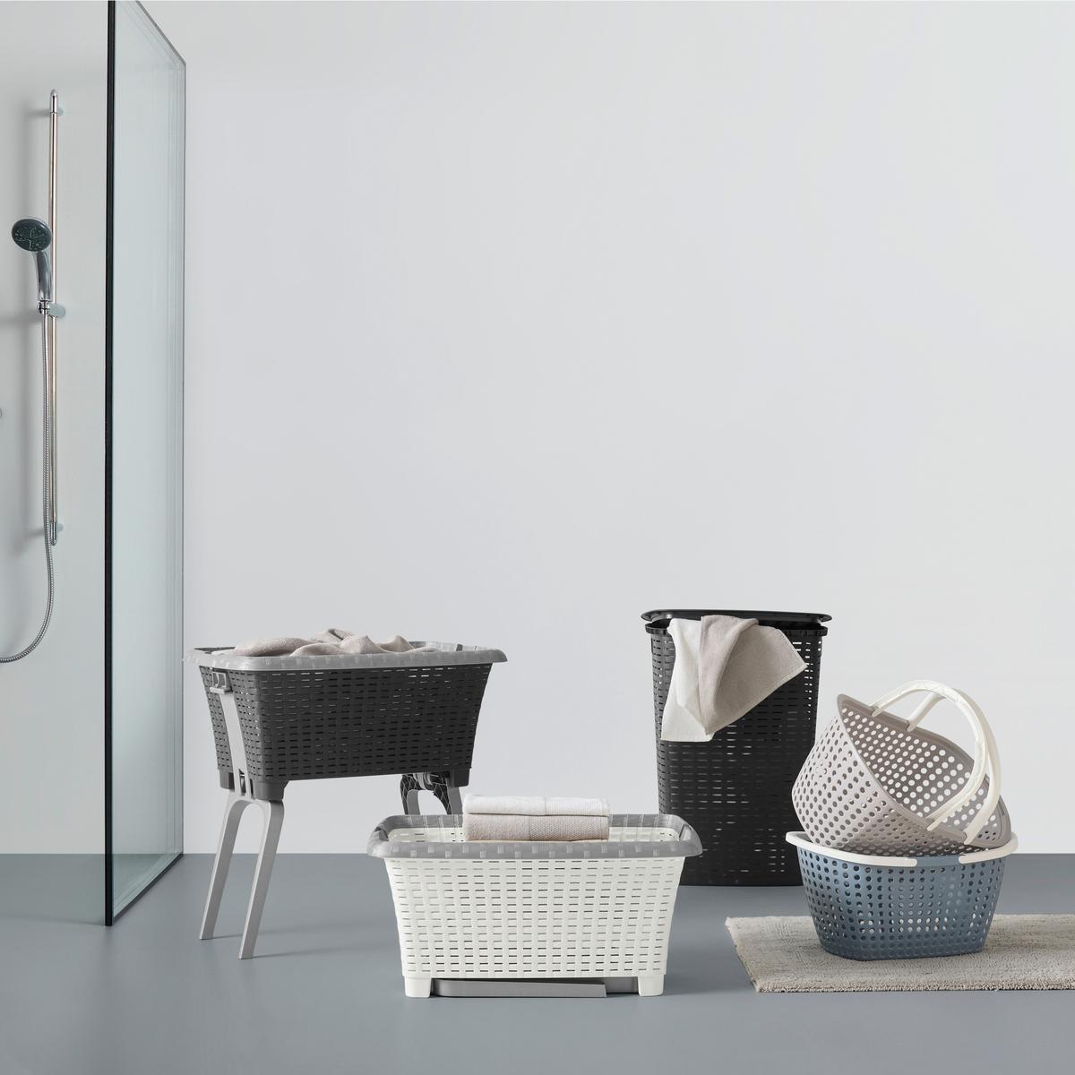 Koš na prádlo ANNA - bílá, Konvenční, plast (60/40/60cm) - Mömax