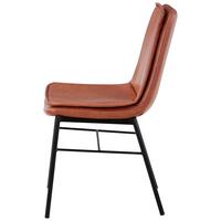 Stuhl-Set Brady 125 Cognacfarben - Cognac, Design, Kunststoff/Metall (46/84/60cm) - Kayoom