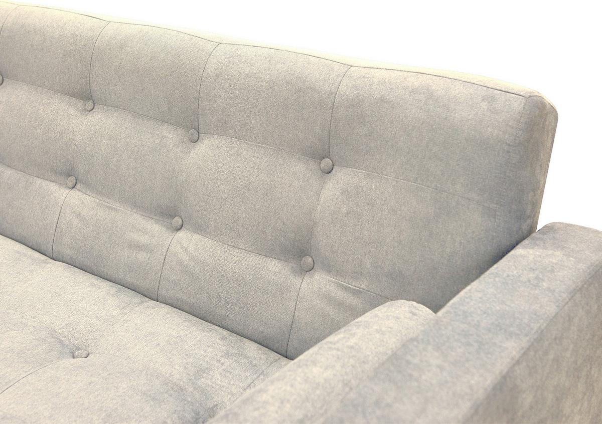 Schlafsofa Seattle Creme B: 223cm - Creme/Schwarz, Design, Textil (223/89/86cm) - P & B