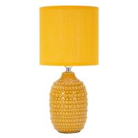 Tischleuchte Points Gelb B: 15 cm - Gelb, Basics, Keramik/Textil (15/30.5/15cm)