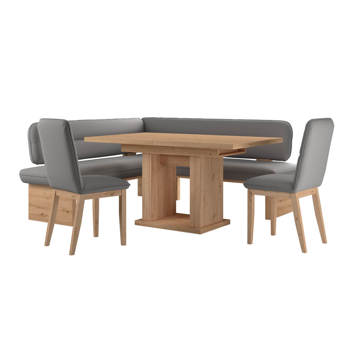 Eckbank Beluna Ii Webstoff Dunkelgrau, B: 170cm - Eichefarben/Dunkelgrau, KONVENTIONELL, Holz/Textil (170/212cm) - James Wood