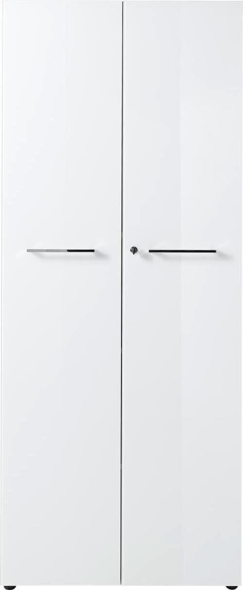Aktenschrank Gw. Monteria Weiß - Weiß, MODERN, Glas/Holzwerkstoff (80/196/37cm) - Germania