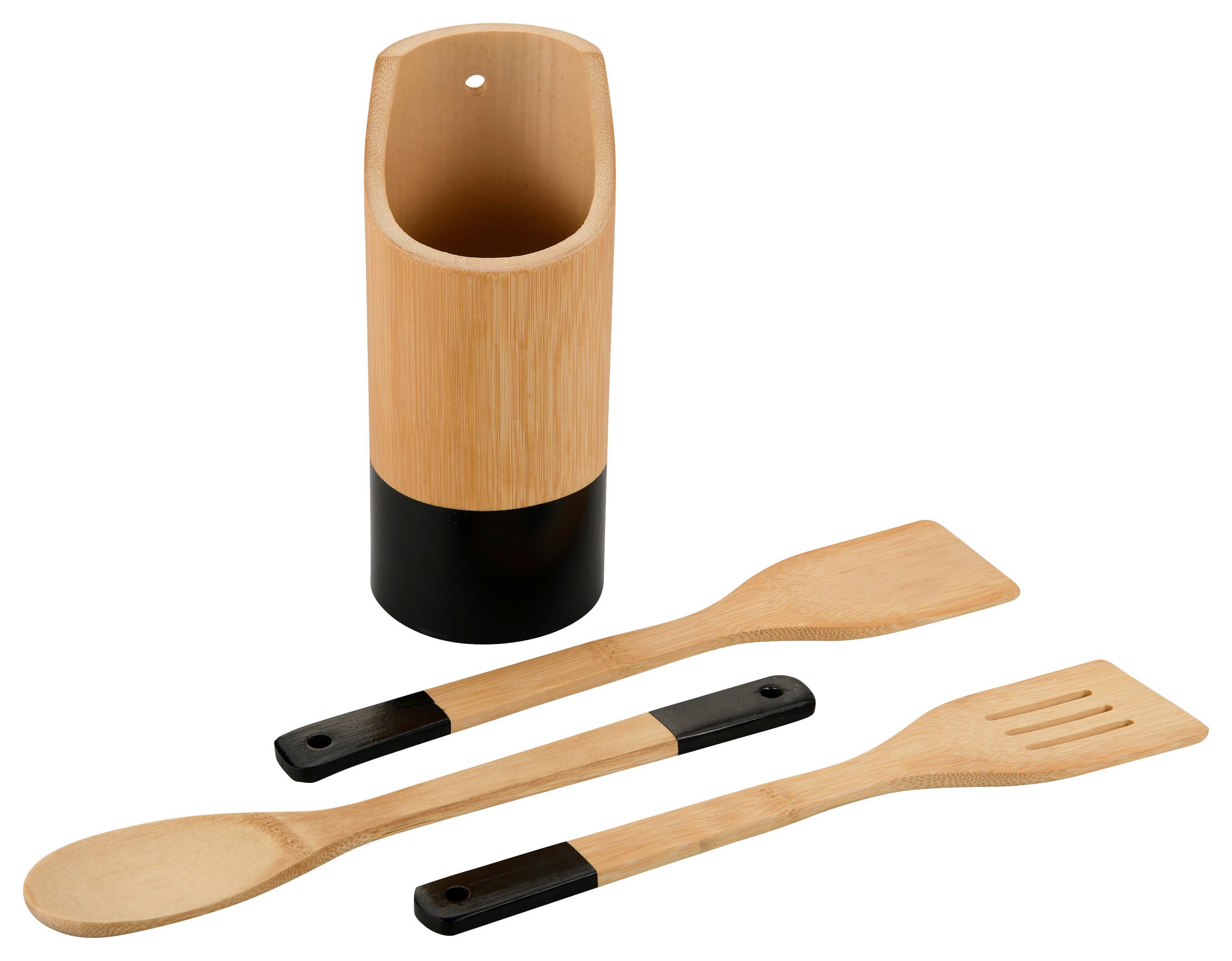 Küchenhelferset 81160 - Hellbraun/Schwarz, Basics, Holz (9/9/30cm) - Kesper