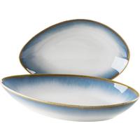 Schüsselset Aus Steinzeug La Sinfonia 2--Teilig. Hellblau - Weiß/Hellblau, Basics, Keramik (35/9,7/24cm) - Mäser